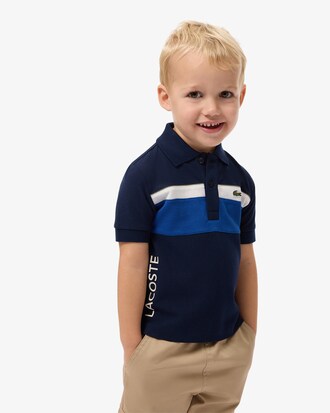 Polo in piqu&eacute; color block