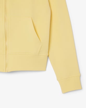 Felpa con cappuccio e zip in pile