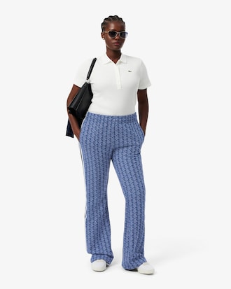 Pantaloni della tuta svasati con monogramma