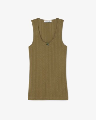 Canotta slim fit Pointelle in maglia di cotone