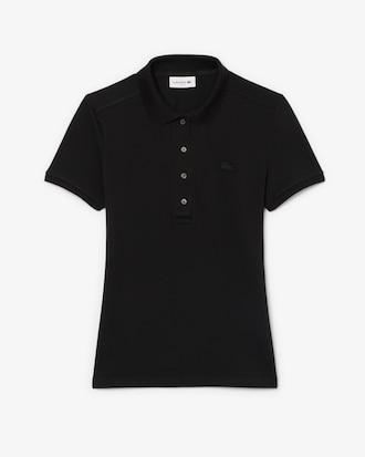 Polo da donna in piqu&eacute; di cotone stretch Lacoste slim fit
