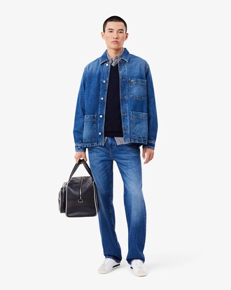 Maglione monocromatico in cotone con scollo a V