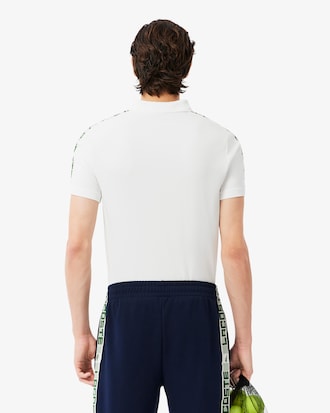 Polo da tennis a righe Ultra-Dry con marchio