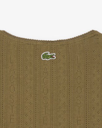 Canotta slim fit Pointelle in maglia di cotone