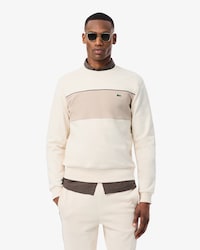 Felpa in cotone felpato color block