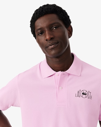 Polo classic fit con marchio grafico