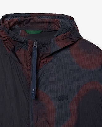 Giacca in nylon ripstop con stampa ombré