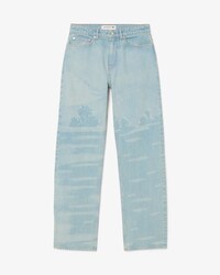 Jeans taglio dritto con motivo paesaggio in denim