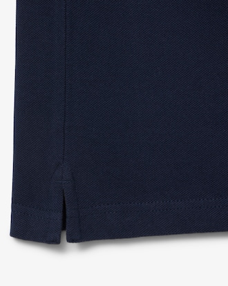 Polo regular fit in mini-piqué con marchio