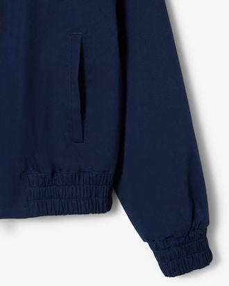 Giacca in gabardine elasticizzata con doppio Collo