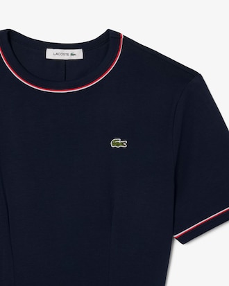 Abito t-shirt in jersey con bordo a contrasto