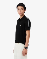 Polo con logo a righe regular fit
