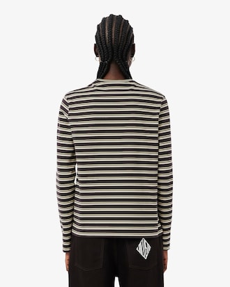 T-shirt a maniche lunghe in jersey a righe