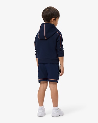 Shorts sportivi a righe in taffet&agrave;