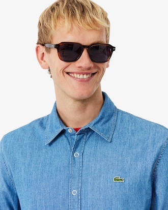 Camicia regular fit in denim leggero