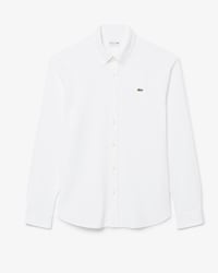 Camicia regular fit in piqu&eacute;