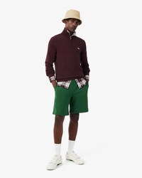 Pullover in cotone a collo alto con zip