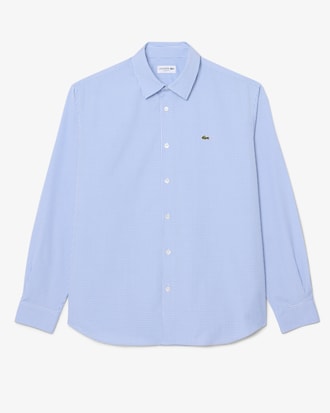Camicia regular fit in tessuto pinpoint a quadretti