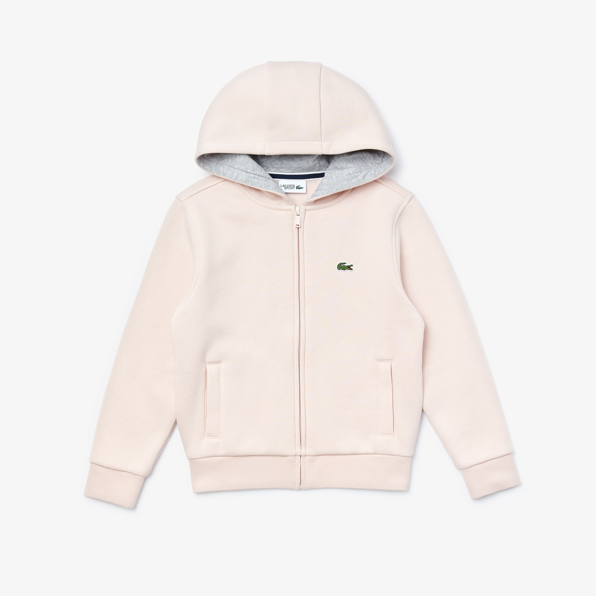 Felpa con zip da bambino Tennis Lacoste SPORT in cotone tinta unita