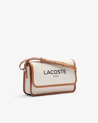 Borsa a tracolla in canvas con patta Heritage