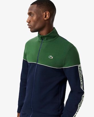 Felpa da tennis con zip color block