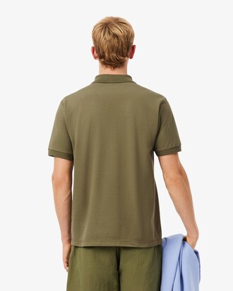 Polo in mini-piqué con motivo ricamato classic fit