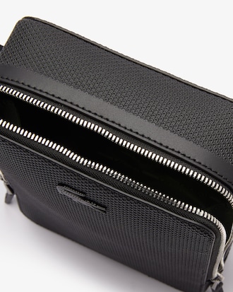 Borsa a spalla in pelle effetto piqué Chantaco