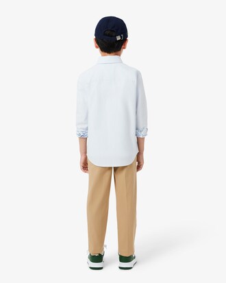 Pantaloni in gabardina di cotone stretch
