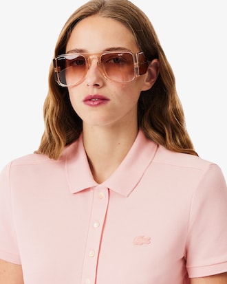 Polo da donna in piqu&eacute; di cotone stretch Lacoste slim fit