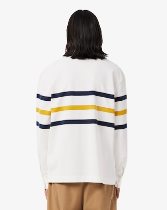 Polo da rugby relaxed fit a righe