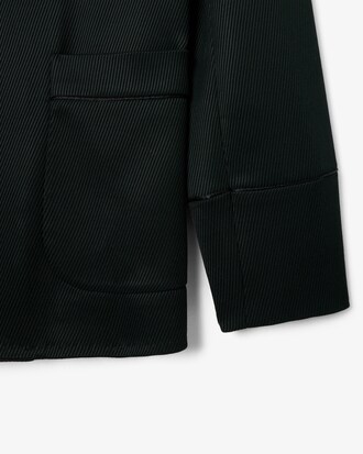 Blazer con collo a scialle in raso Runway