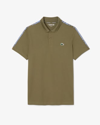 Polo da tennis a righe Ultra-Dry con marchio