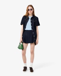 Maglione a maniche corte in maglia 3D