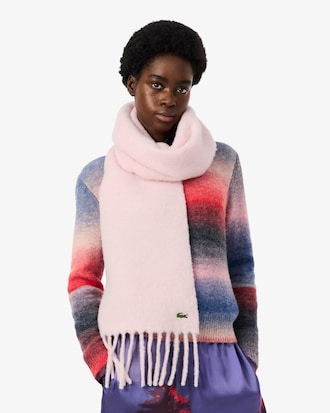 Sciarpa in misto alpaca con frange