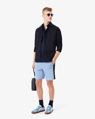 Shorts in tessuto felpato regular fit color block