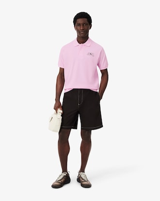 Polo classic fit con marchio grafico