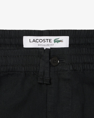 Pantaloni chino regular fit in gabardine di cotone