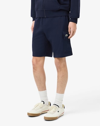 Shorts cargo in cotone felpato