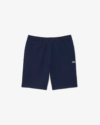 Shorts in tessuto felpato con striscia con logo regular fit