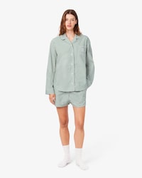 Set pigiama oversize in popeline a righe