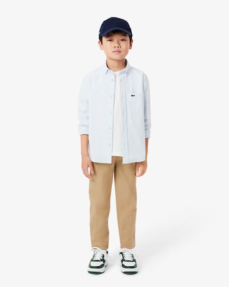 Pantaloni in gabardina di cotone stretch