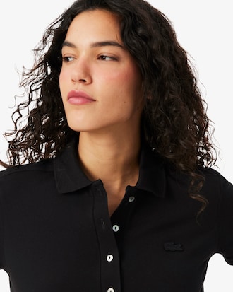 Polo da donna in piqu&eacute; di cotone stretch Lacoste slim fit