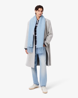 Sciarpa in lana di alpaca con frange