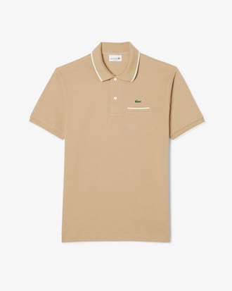 Polo classic fit L.12.12 con tasca e bordi a contrasto