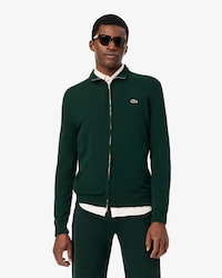 Pullover in cotone a collo alto con zip