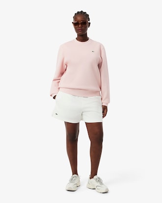 Felpa girocollo in piqu&eacute; relaxed fit