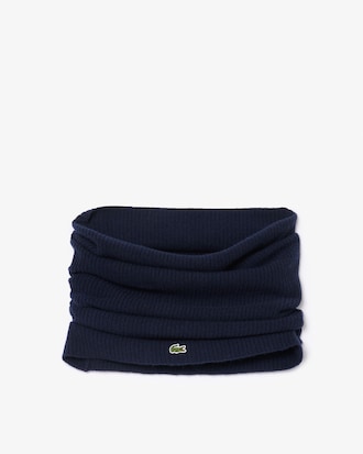 Sciarpa ad anello in cashmere a costine