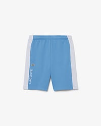 Shorts in tessuto felpato color block