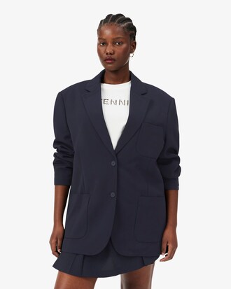 Blazer in piqu&eacute; fluido