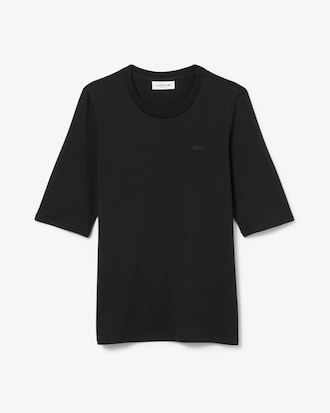 T-shirt in morbido cotone con maniche a tre quarti